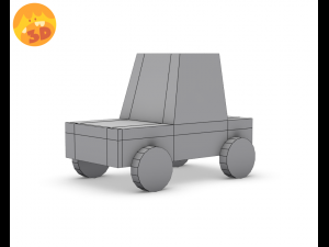 car mini - lowpoly Modello 3D