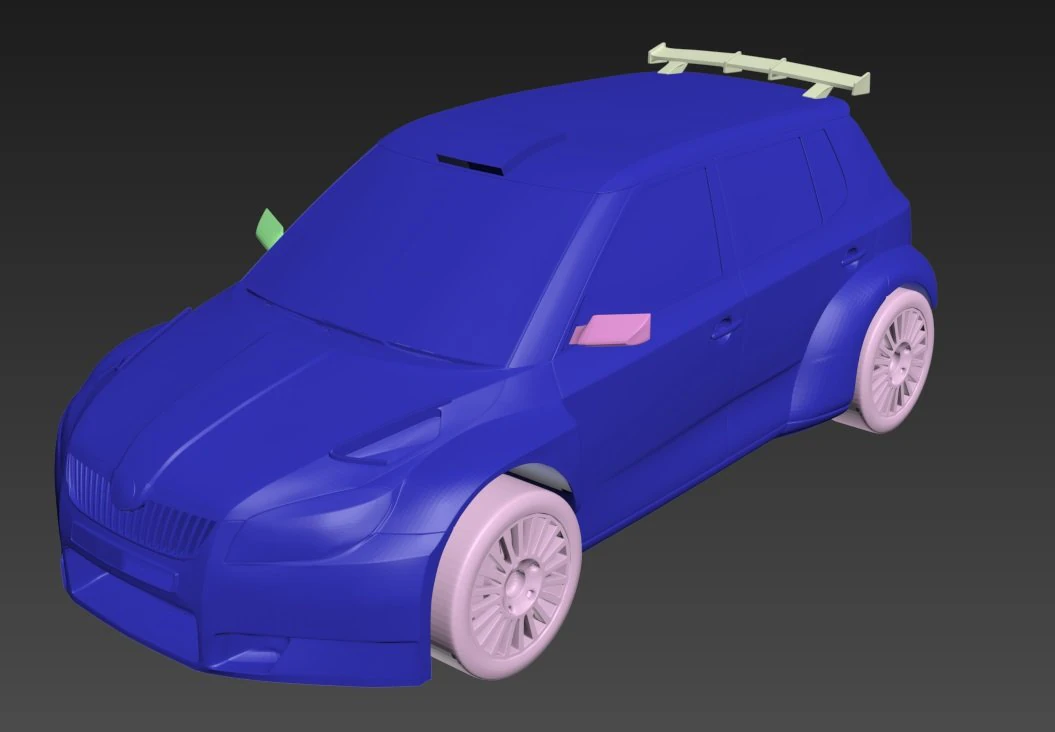 skoda fabia s2000 wrc 3D Print Model .c4d .max .obj .3ds .fbx .stl .blend 