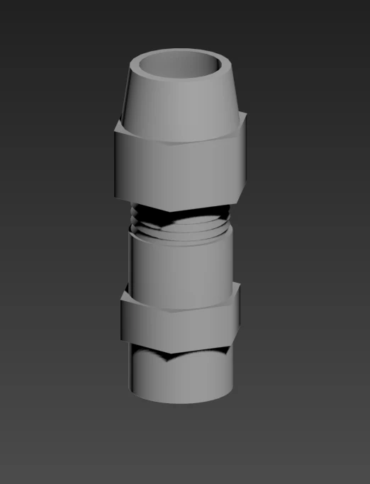 boba fett rotj gauntlet hose connector 3d print model 3D Print Model .c4d .max .obj .3ds .fbx .stl .blend 
