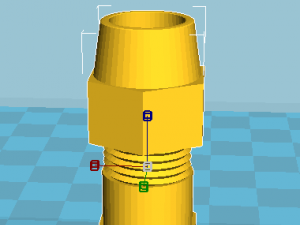 boba fett rotj gauntlet hose connector 3d print model 3D 打印模型