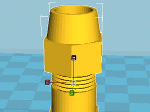 boba fett rotj gauntlet hose connector 3d print model 3D Print Model