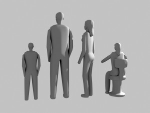 small low detalied people Modelo de Impressão 3D