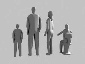 small low detalied people 3D Print Model