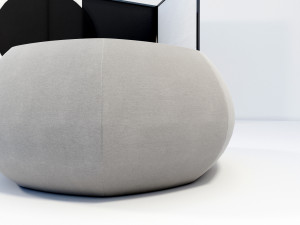 pouf and folding screen 3D Модель