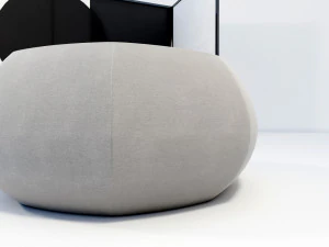 pouf and folding screen 3D Model