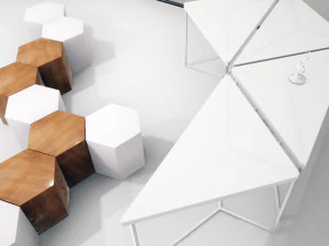 modular table shelf chair ue4 3D Model