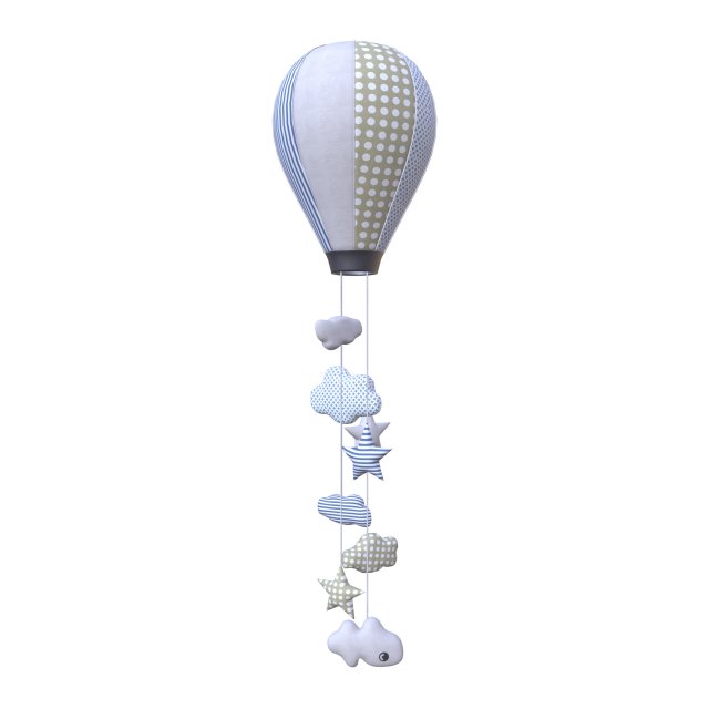 hot air balloon baby mobile 3Dモデル .c4d .max .obj .3ds .fbx .stl .blend 