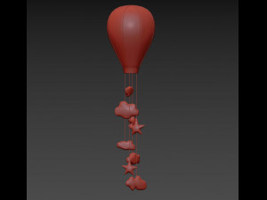 hot air balloon baby mobile 3Dモデル