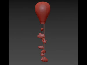 hot air balloon baby mobile 3D Model