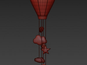 hot air balloon baby mobile 3Dモデル