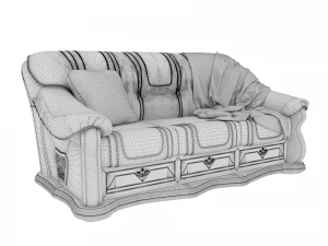 canap&eacute; seigneur pbr Modèle 3D