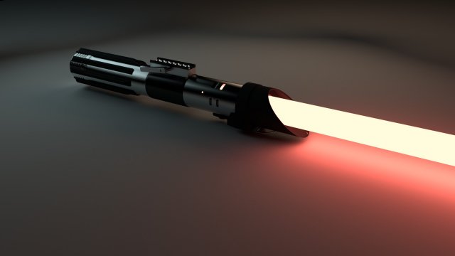 darth vaders lightsaber Model 3D .c4d .max .obj .3ds .fbx .stl .blend 