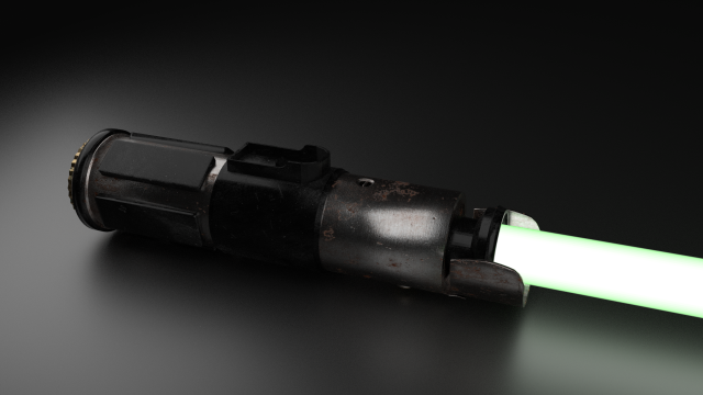 yodas light saber Modelo 3D .c4d .max .obj .3ds .fbx .stl .blend 