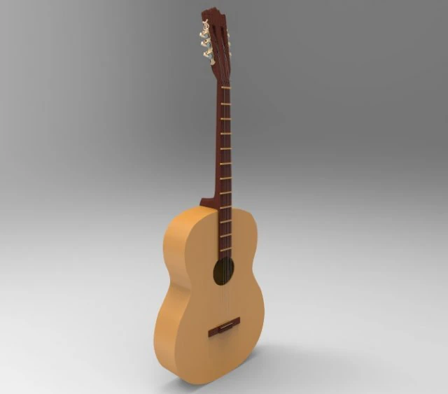 guitar 3D Model .c4d .max .obj .3ds .fbx .stl .blend 