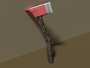 목재 도끼 3D 모델