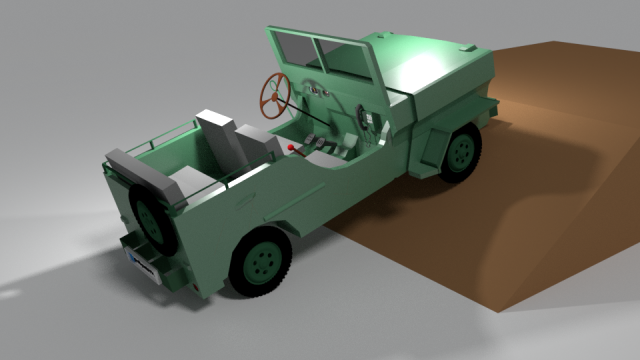 american willys mb 1941 jeep Modello 3D .c4d .max .obj .3ds .fbx .stl .blend 