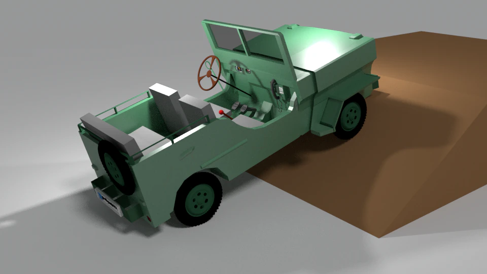 american willys mb 1941 jeep 3D Model .c4d .max .obj .3ds .fbx .stl .blend 