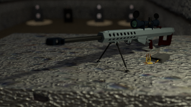 barrett m82 sniper rifle Modello 3D .c4d .max .obj .3ds .fbx .stl .blend 