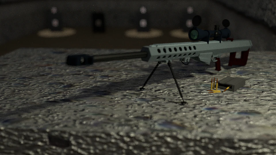 barrett m82 sniper rifle 3D Model .c4d .max .obj .3ds .fbx .stl .blend 