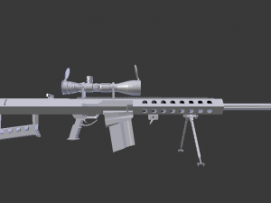 barrett m82 sniper rifle Modello 3D