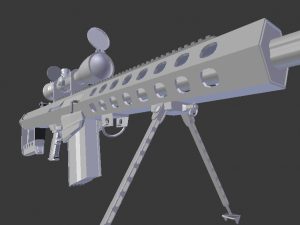 barrett m82 sniper rifle Modello 3D