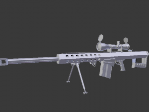 barrett m82 sniper rifle Modello 3D