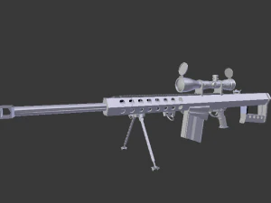 barrett m82 sniper rifle 3D Model