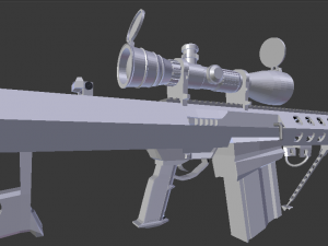 barrett m82 sniper rifle Modello 3D