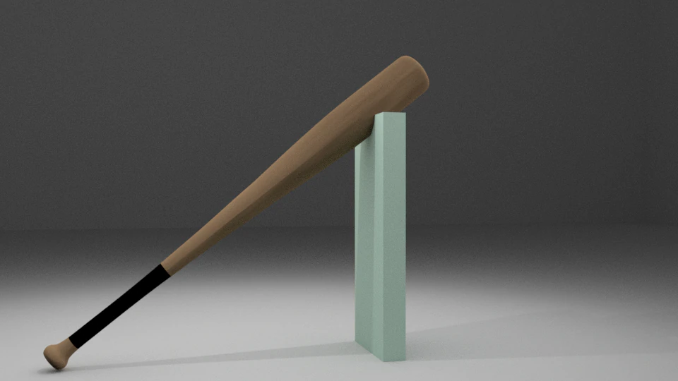 a simple baseball bat 3D Model .c4d .max .obj .3ds .fbx .stl .blend 