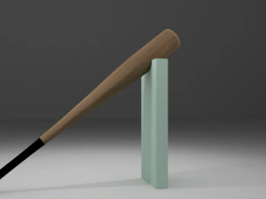 간단한 야구방망이 3D 모델