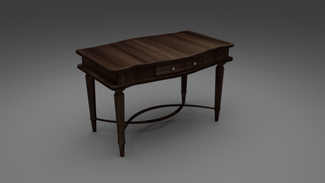 a classic looking table 3D Model .c4d .max .obj .3ds .fbx .stl .blend 