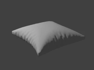 흰 베개 3D 모델