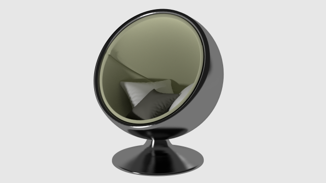 modern sphere chair 3D Model .c4d .max .obj .3ds .fbx .stl .blend 