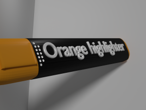 orange highligter 3Dモデル