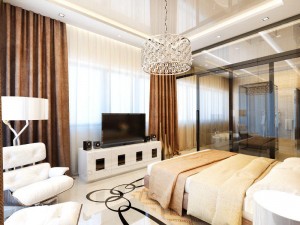 bedroom room with bathroom 3D Model