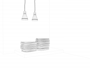 modern bathroom with parquet floor 3D Model