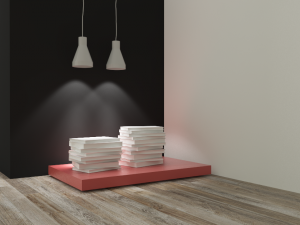 modern bathroom with parquet floor 3D Model