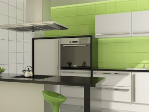 little green kitchen 3D Modell