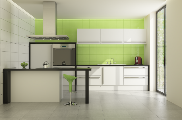 little green kitchen 3D Modell .c4d .max .obj .3ds .fbx .stl .blend