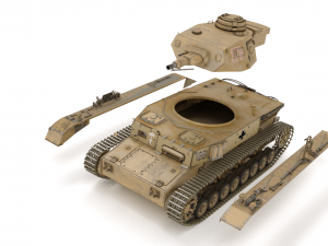 Panzerkampfwagen iv ausf e Modello 3D