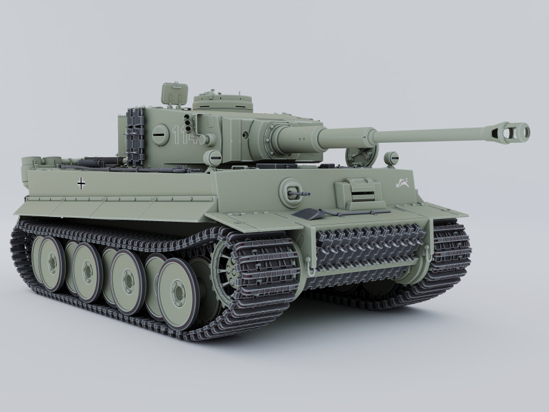 Panzerkampfwagen VI AusfH Tiger 3D 모델 .c4d .max .obj .3ds .fbx .stl .blend 