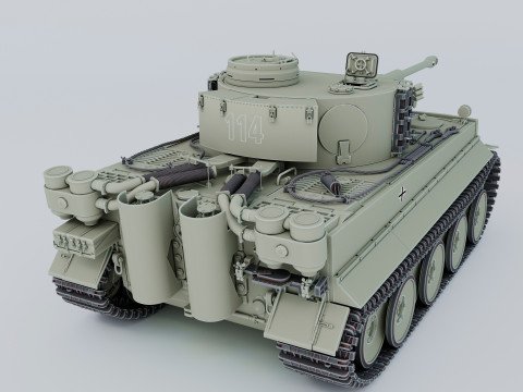 Panzerkampfwagen VI AusfH Tiger 3D 모델