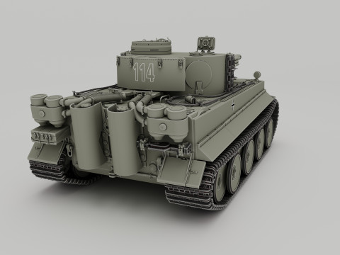 Panzerkampfwagen VI AusfH Tiger 3D 모델
