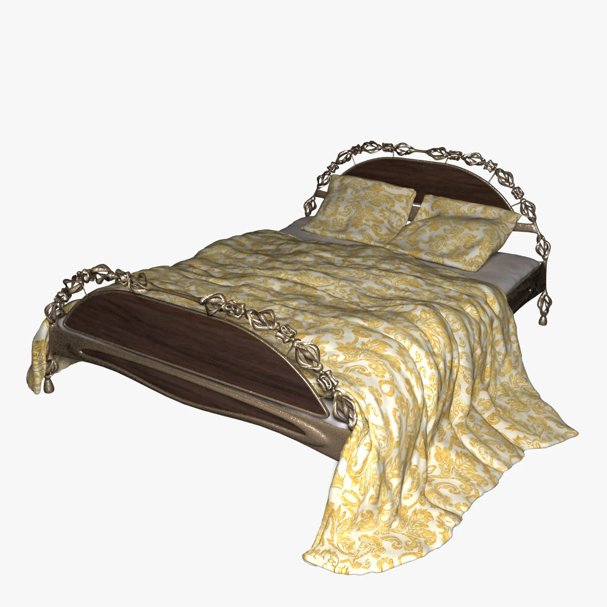 bed of metal 3D Model .c4d .max .obj .3ds .fbx .stl .blend