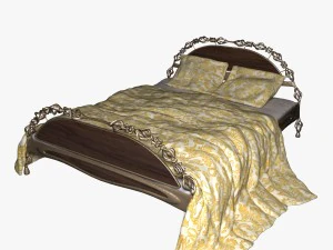 Bett aus Metall 3D Modell
