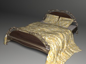 bed of metal 3D 模型
