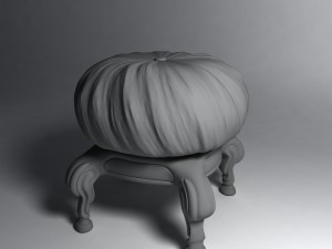 pouf 3Dモデル