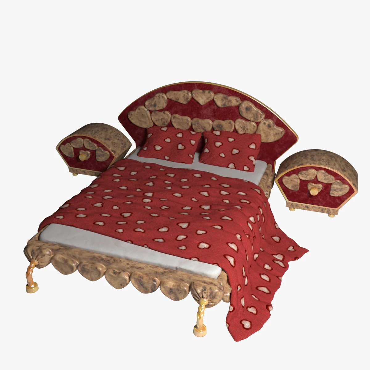 bed 6 3D Model .c4d .max .obj .3ds .fbx .stl .blend 
