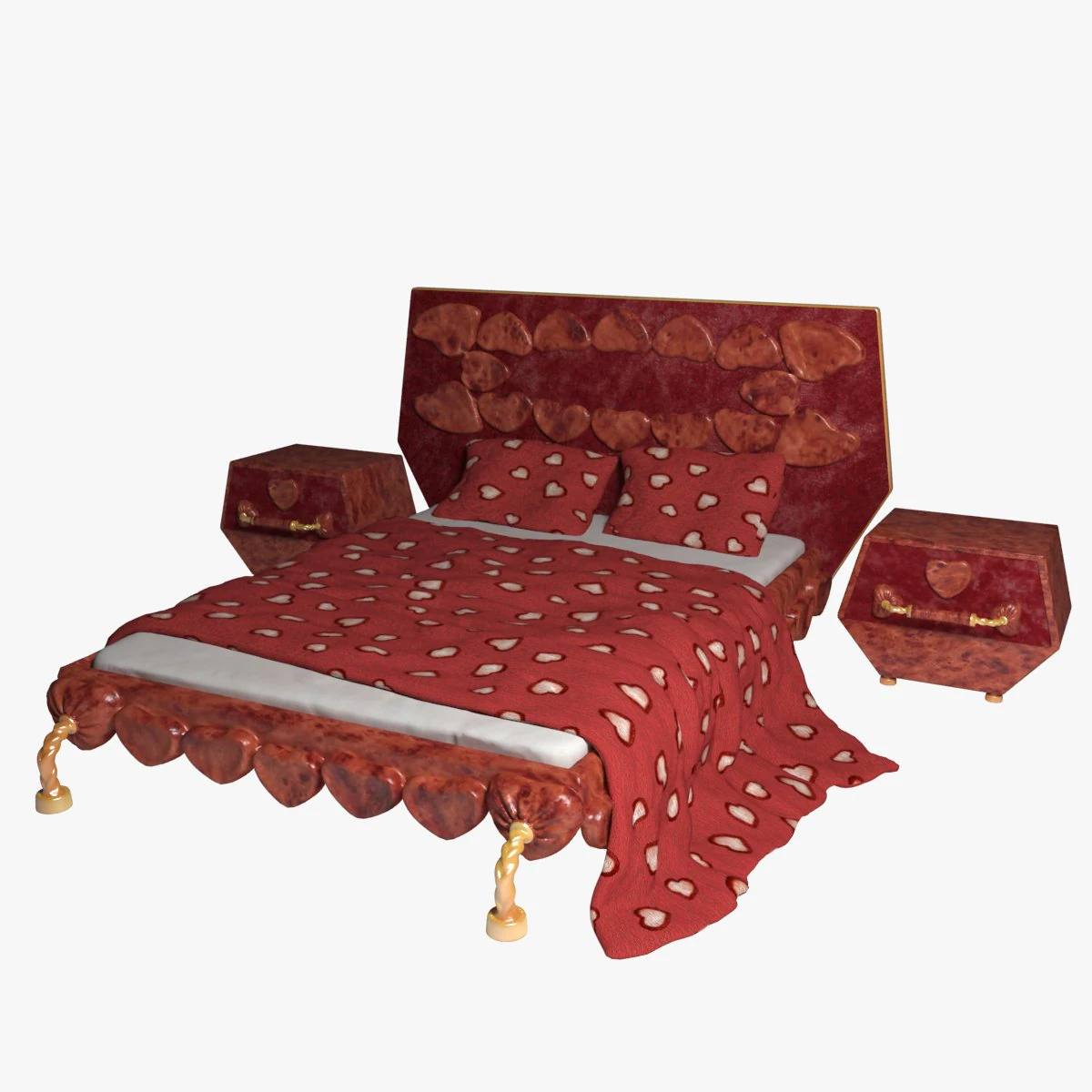 bed 7 3D Model .c4d .max .obj .3ds .fbx .stl .blend 