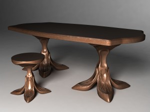 dining table and tabouret 3D Model
